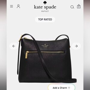 Kate Spade Black Crossbody Bag with Gold Accents